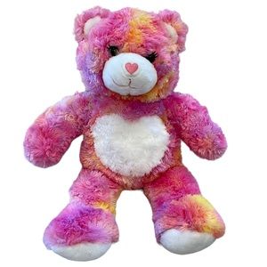 Build a Bear BABW ENDLESS HUGS Plush Teddy Tie Dye Pink Orange - Lullaby Sound
